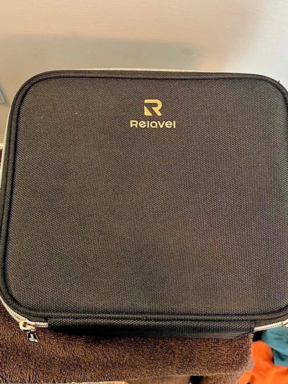 Relavel Travel Makeup Case Organizer Black